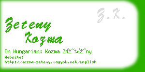 zeteny kozma business card